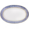 LOMONOSOV IMPERIAL PORCELAIN SERVING PLATTER OVAL HERRING DISH COBALT NET 28
