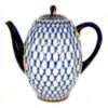 Lomonosov Imperial Porcelain Coffee Pot Cobalt Net Tulip 1200 Ml