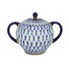 Lomonosov Imperial Porcelain Sugar Bowl Tulip Cobalt Net