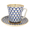 Lomonosov Imperial Porcelain Coffee Latte Hot Chocolate Mug Cobalt Net 360 Ml