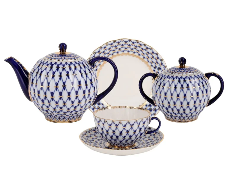 Tea Set Tulip Cobalt Net (Dessert) 6/20