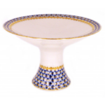 Lomonosov Imperial Porcelain Fruit Vase Cobalt Net 20 Cm