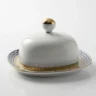 Lomonosov Imperial Porcelain Butter Holder Dish Cobalt Net