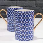 Lomonosov Imperial Bone China Porcelain Coffee Mug Idyll Indigo 400 Ml