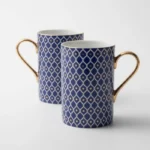Lomonosov Imperial Bone China Porcelain Coffee Mug Idyll Indigo 400 Ml