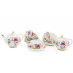 Lomonosov Imperial Porcelain Tea Set Service Tulip Golden Grasses 14 Items