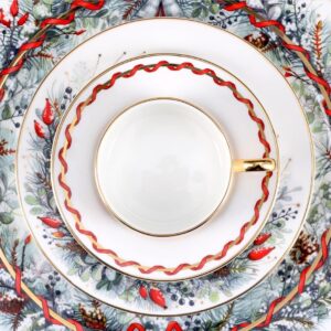 LOMONOSOV IMPERIAL PORCELAIN SERVING PLATTER KALENDA 32 cm