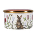 Lomonosov Imperial Bone China Porcelain Treasure Jewelry Box Rabbit Alice Garden