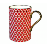 Lomonosov Imperial Bone China Porcelain Coffee Mug Idyll Scarlet 2 400 Ml