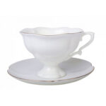 Lomonosov Imperial Bone China Porcelain Tea Cup Natasha Golden Edge 220 Ml