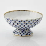 Lomonosov Imperial Porcelain Candy  Vase Tulip Cobalt Net