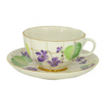Lomonosov Imperial Porcelain Teacup And Saucer Tulip Forest Violets 250 Ml