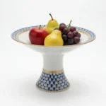 Lomonosov Imperial Porcelain Fruit Vase Cobalt Net 20 Cm