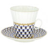 Lomonosov Imperial Bone China Porcelain Espresso Cup Dandelion Cobalt Net 165 Ml