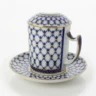 Lomonosov Imperial Porcelain Covered Steep Mug And Saucer Cobalt Net 380 Ml