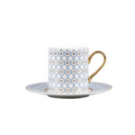 Lomonosov Imperial Bone China Porcelain Coffee Cup And Saucer Idyll Azure  100 Ml