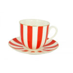 Lomonosov Imperial Bone China Porcelain Espresso Cup Yes And No Red 180 Ml