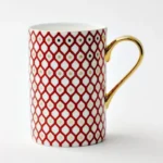 Lomonosov Imperial Bone China Porcelain Coffee Mug Idyll Scarlet 1 400 Ml