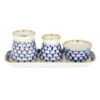 Lomonosov Imperial Porcelain SPICE SET Cobalt Net 4 Items