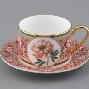 Lomonosov Porcelain Gift Set teacup with saucer Wonderful Peony, 250ml