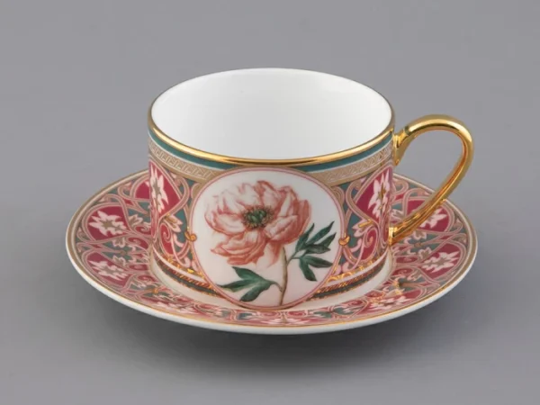 Lomonosov Porcelain Gift Set teacup with saucer Wonderful Peony, 250ml