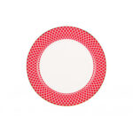 LOMONOSOV IMPERIAL PORCELAIN DINNER PLATE SCARLET v.1 SMOOTH 27 cm