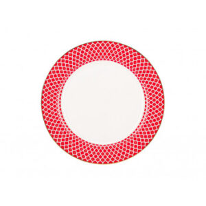 LOMONOSOV IMPERIAL PORCELAIN DINNER PLATE SCARLET v.1 SMOOTH 27 cm