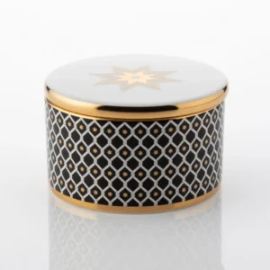 Lomonosov Imperial Bone China Porcelain Treasure Jewelry Box NERO