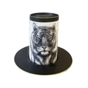 LOMONOSOV IMPERIAL PORCELAIN COFFEE LATTE HOT CHOCOLATE MUG TOTEM ANIMAL TIGER 390 ML