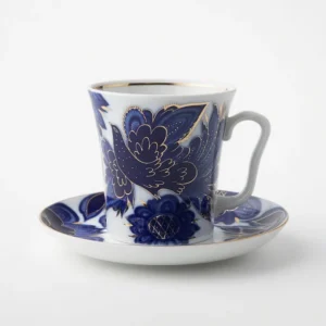 LOMONOSOV IMPERIAL PORCELAIN COFFEE LATTE HOT CHOCOLATE MUG BIRDS 360 ml