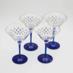 LOMONOSOV IMPERIAL GLASS MARTINI COBALT NET SET 4 PC 150 ML