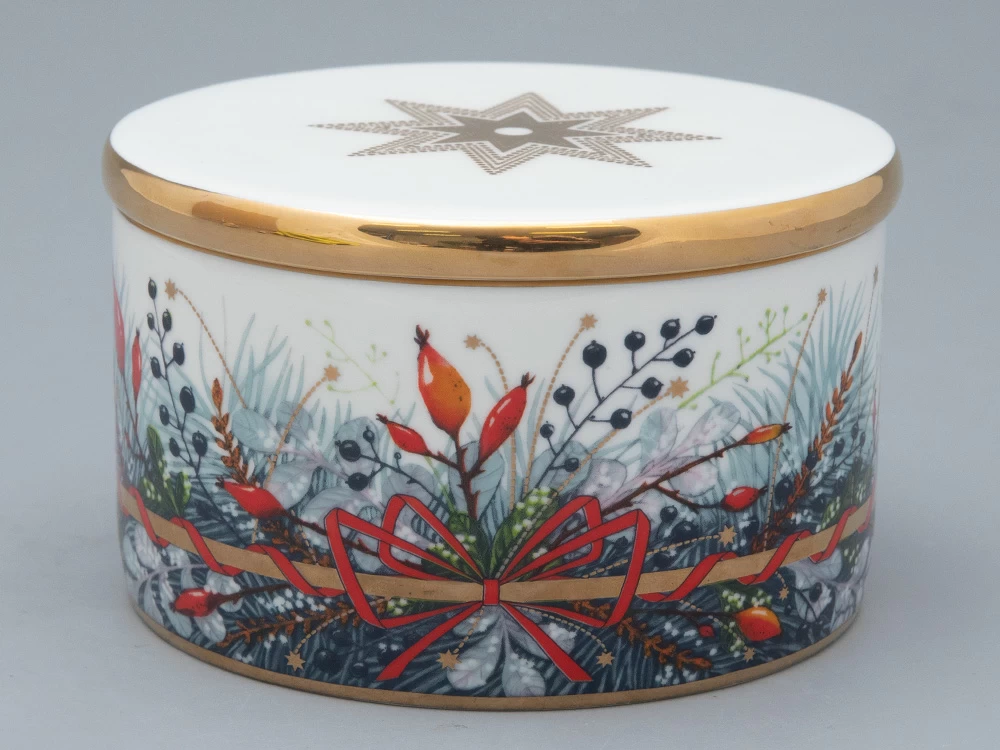 Lomonosov Imperial Bone China Porcelain Treasure Jewelry Box Kalenda