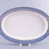 LOMONOSOV IMPERIAL PORCELAIN SERVING PLATTER OVAL HERRING DISH COBALT NET 35