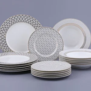 Lomonosov Porcelain Dinner set for 6 persons Salamander Gray
