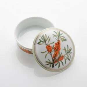 Lomonosov Porcelain Jewelry box Siberian sea buckthorn