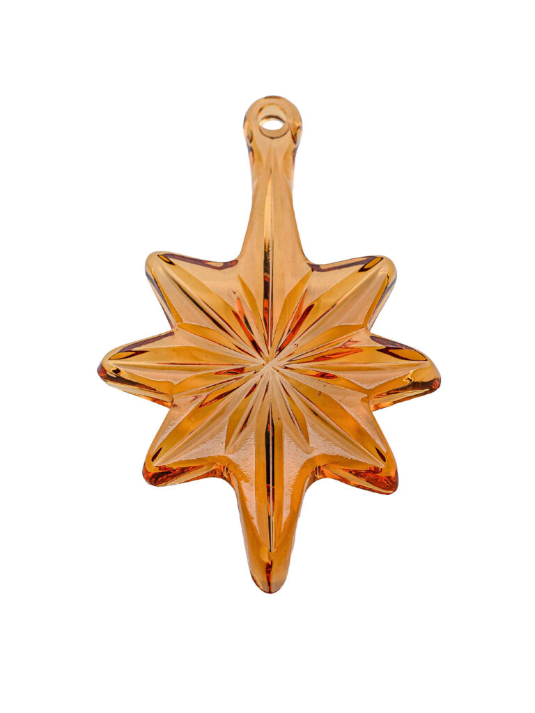Goos Crystal Festive Decor Collection "Star" (amber) 12.7cm