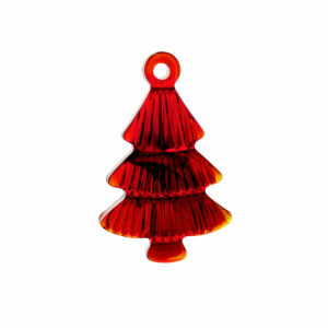 Goos Crystal Festive Decor Collection "Christmas tree" (red, with crumbs) 10cm
