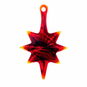 Goos Crystal Festive Decor Collection "Star" (red, with crumbs) 12.7cm