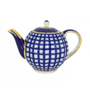 LOMONOSOV IMPERIAL PORCELAIN TEAPOT TULIP COBALT CELL 3 CUPS 600 ml