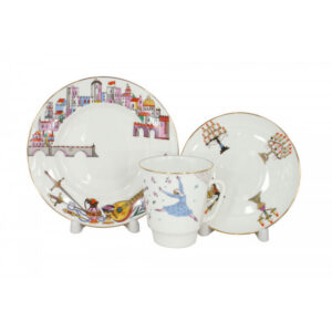 LOMONOSOV IMPERIAL BONE CHINA PORCELAIN ESPRESSO CUP SET MAY BALLET ROMEO & JULIET 165 ml