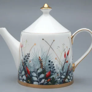 LOMONOSOV IMPERIAL BONE CHINA PORCELAIN TEA POT KALENDA