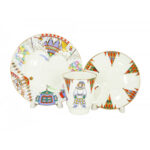 LOMONOSOV IMPERIAL BONE CHINA PORCELAIN ESPRESSO CUP SET MAY BALLET PETRUSHKA 165 ml