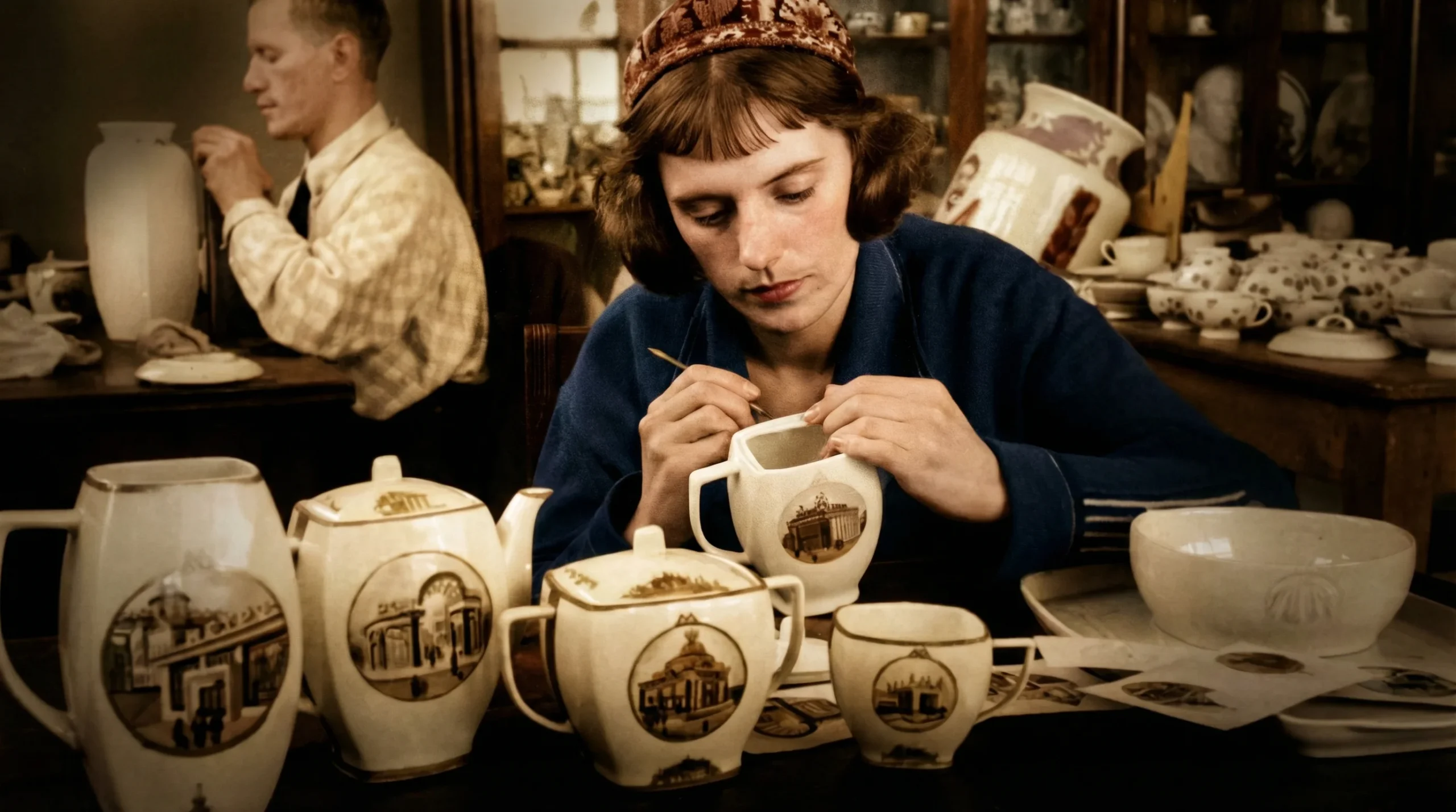 Artist at Imperial Porcelain Factory