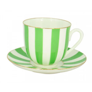 LOMONOSOV IMPERIAL BONE CHINA PORCELAIN ESPRESSO CUP YES AND NO GREEN 180 ml