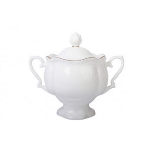 LOMONOSOV IMPERIAL PORCELAIN SUGAR BOWL NATASHA GOLDEN EDGE 300 ml