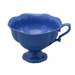 LOMONOSOV IMPERIAL BONE CHINA PORCELAIN TEA CUP NATASHA MONOCOLOR CORNFLOWER BLUE 220 ml