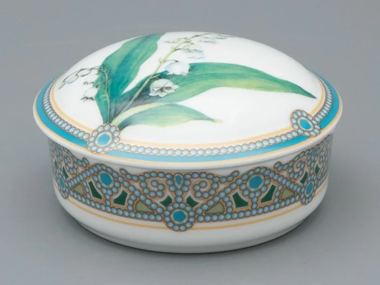 Lomonosov Porcelain Jewelry box Lily of the valley