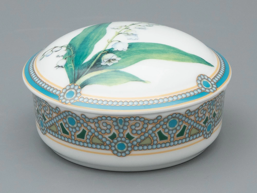 Lomonosov Porcelain Jewelry box Lily of the valley
