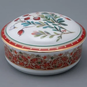 Lomonosov Porcelain Jewelry box Cranberry