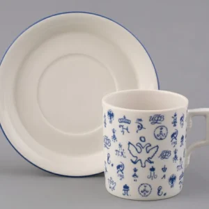 Lomonosov Porcelain cup with saucer Logo 2 220ml